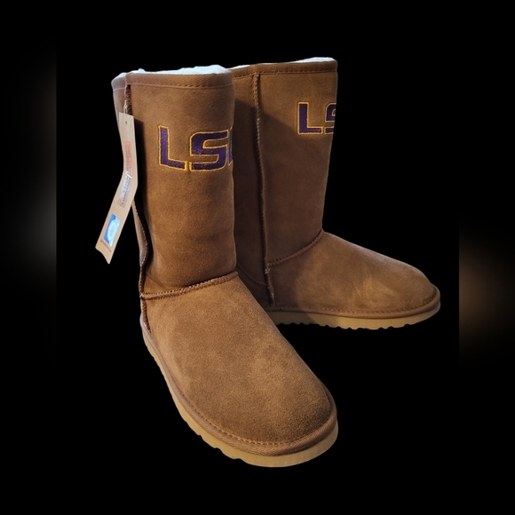 LSU GEAUX Tigers Roadies Women's size 9 Leather, Wool boots NEW - Picture 10 of 16